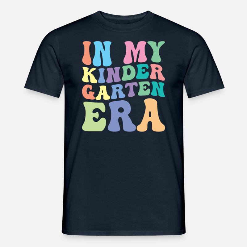Kindergarten Retro Groovy Student - Männer T-Shirt - Navy