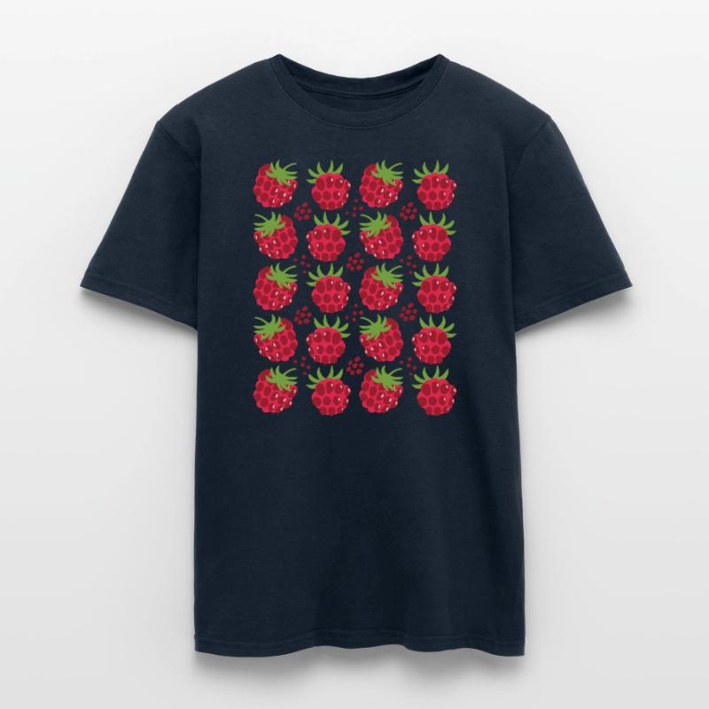 Raspberry Berries Fruit Pattern Men’s T-shirt