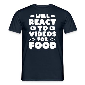 Reaction Streamer Video Reaktion Créateur de contenu - T-shirt homme - marine - Devant - AI Model Male 178 light (178cm)