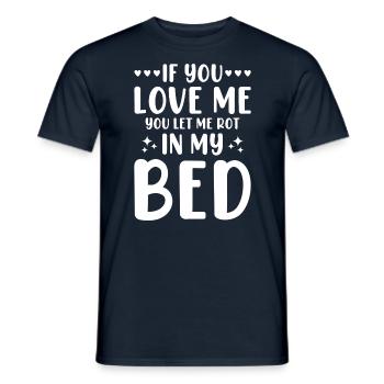 Paresseux Sommeil Fun Nap Bed Si tu m’aimes - T-shirt homme - marine - Devant - AI Model Male 178 light (178cm)