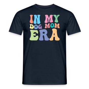 Dog Mom Retro Groovy In My Dog Mom Era - Men's T-Shirt - navy - Front - AI Model Male 178 light (178cm)