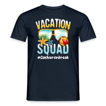 Kassierer Vacation Squad #Cashieronbreak - Männer T-Shirt - Navy - Vorne - AI Model Male 178 light (178cm)