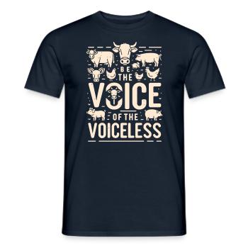 Droits des animaux Vegan Soyez la voix des sans-voix - T-shirt homme - marine - Devant - AI Model Male 178 light (178cm)