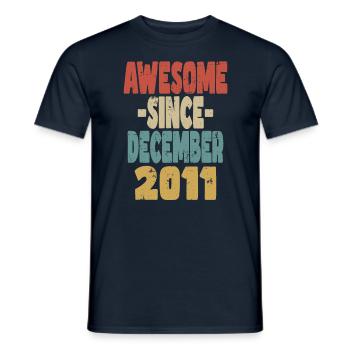 Awesome December 2011 - Men's T-Shirt - navy - Front - AI Model Male 178 light (178cm)