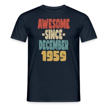 Génial Décembre 1959 - T-shirt homme - marine - Devant - AI Model Male 178 light (178cm)