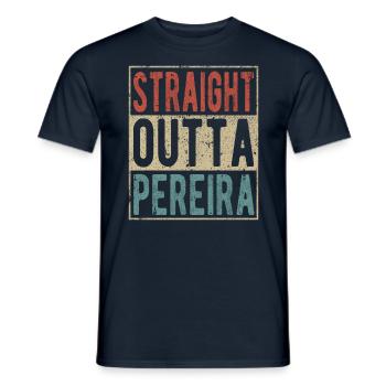 Direkt aus Pereira - Männer T-Shirt - Navy - Vorne - AI Model Male 178 light (178cm)