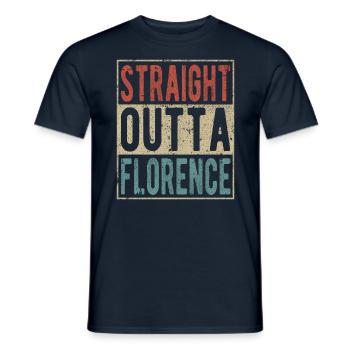 Straight outta Florence - Men's T-Shirt - navy - Front - AI Model Male 178 light (178cm)