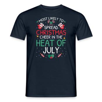 Most Likely To Christmas - Men's T-Shirt - navy - Front - AI Model Male 178 light (178cm)