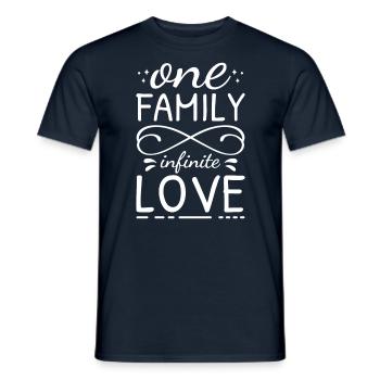 Family Cute One Family Infinite Love Inspiriation - Men's T-Shirt - navy - Front - AI Model Male 178 light (178cm)