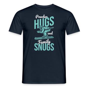 Bergzauber Skifahren zu zweit Familienurlaub Skifahren - Männer T-Shirt - Navy - Vorne - AI Model Male 178 light (178cm)