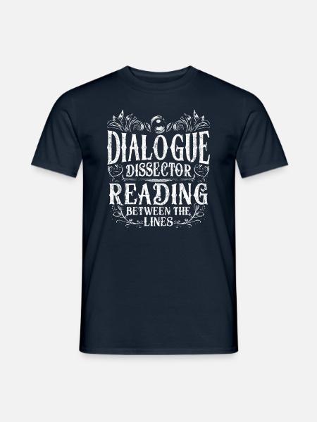 Dialog-Dissektor für das Drehbuch - Männer T-Shirt - Navy