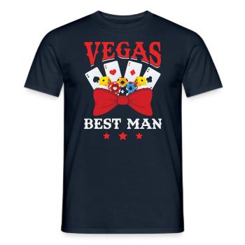 Stag Party Las Vegas Bachelor Party Groomsmen - Men's T-Shirt - navy - Front - AI Model Male 178 light (178cm)