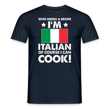 Italian Cuisine Cook Chef I´m Italian Of Course I - Men's T-Shirt - navy - Front - AI Model Male 178 light (178cm)