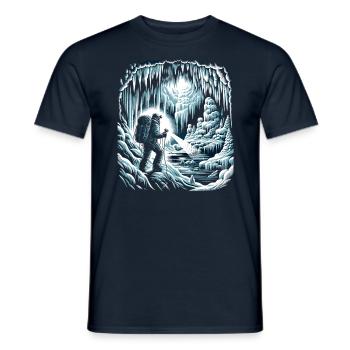 Ice Caving Adventure Apparel Ice Cave - Men's T-Shirt - navy - Front - AI Model Male 178 light (178cm)
