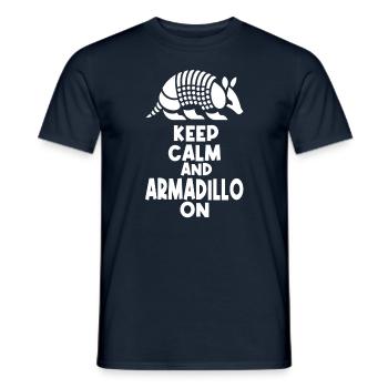 Armadillo Chlamyphoridae Enthusiast Artistic - Men's T-Shirt - navy - Front - AI Model Male 178 light (178cm)
