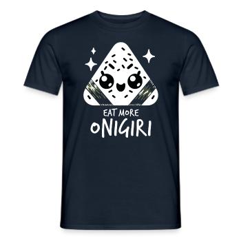 Mignon Kawaii Onigiri Japonais Rice Balls Graphique - T-shirt homme - marine - Devant - AI Model Male 178 light (178cm)