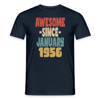 Fantastischer Januar 1956 - Männer T-Shirt - Navy - Vorne - AI Model Male 178 light (178cm)