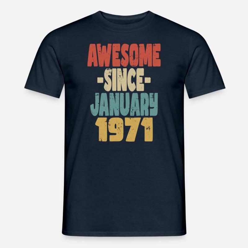 Fantastischer Januar 1971 - Männer T-Shirt - Navy
