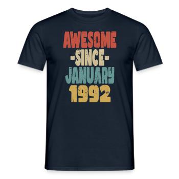 Fantastischer Januar 1992 - Männer T-Shirt - Navy - Vorne - AI Model Male 178 light (178cm)