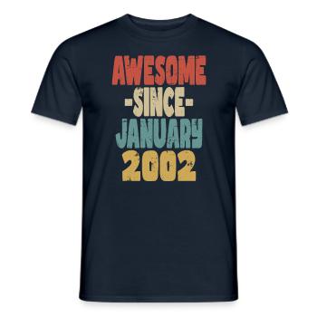 Génial Janvier 2002 - T-shirt homme - marine - Devant - AI Model Male 178 light (178cm)
