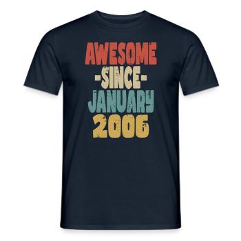 Génial Janvier 2006 - T-shirt homme - marine - Devant - AI Model Male 178 light (178cm)