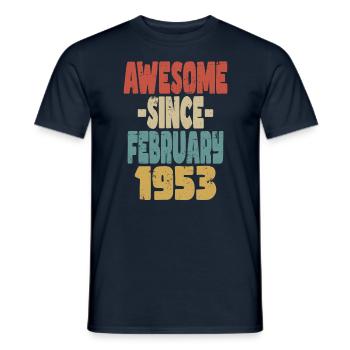 Ehrfurchtgebietender Februar 1953 - Männer T-Shirt - Navy - Vorne - AI Model Male 178 light (178cm)