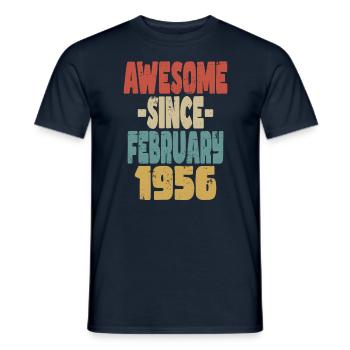 Génial Février 1956 - T-shirt homme - marine - Devant - AI Model Male 178 light (178cm)