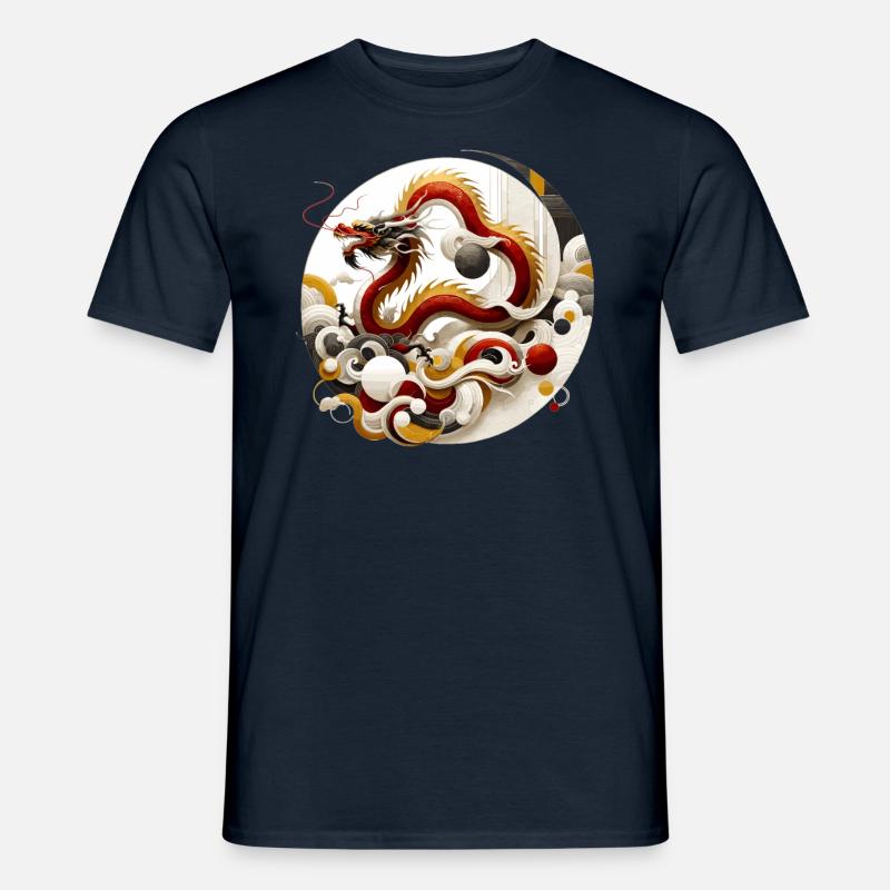 Drache Chinesische Kunst - Männer T-Shirt - Navy