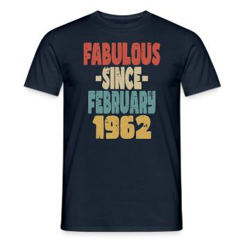 Fabuleux février 1962 - T-shirt homme - marine - Devant - AI Model Male 178 light (178cm)