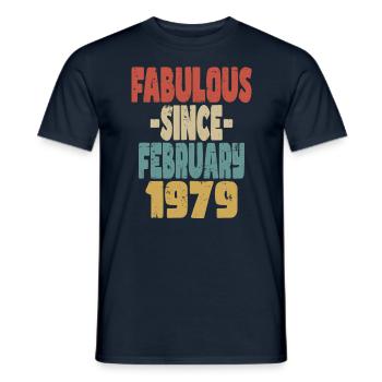 Fabuleux Février 1979 - T-shirt homme - marine - Devant - AI Model Male 178 light (178cm)