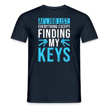 Artificial Intelligence Ai Lovers - Men's T-Shirt - navy - Front - AI Model Male 178 light (178cm)