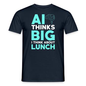 Artificial Intelligence Ai Lovers - Men's T-Shirt - navy - Front - AI Model Male 178 light (178cm)