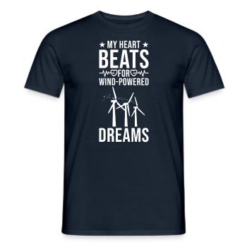 Wind Turbine Technician Windmill - Men's T-Shirt - navy - Front - AI Model Male 178 light (178cm)