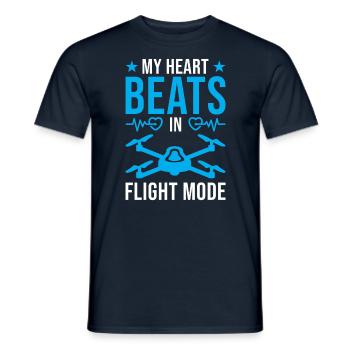 Drone Pilot Design Flight Mode - Men's T-Shirt - navy - Front - AI Model Male 178 light (178cm)