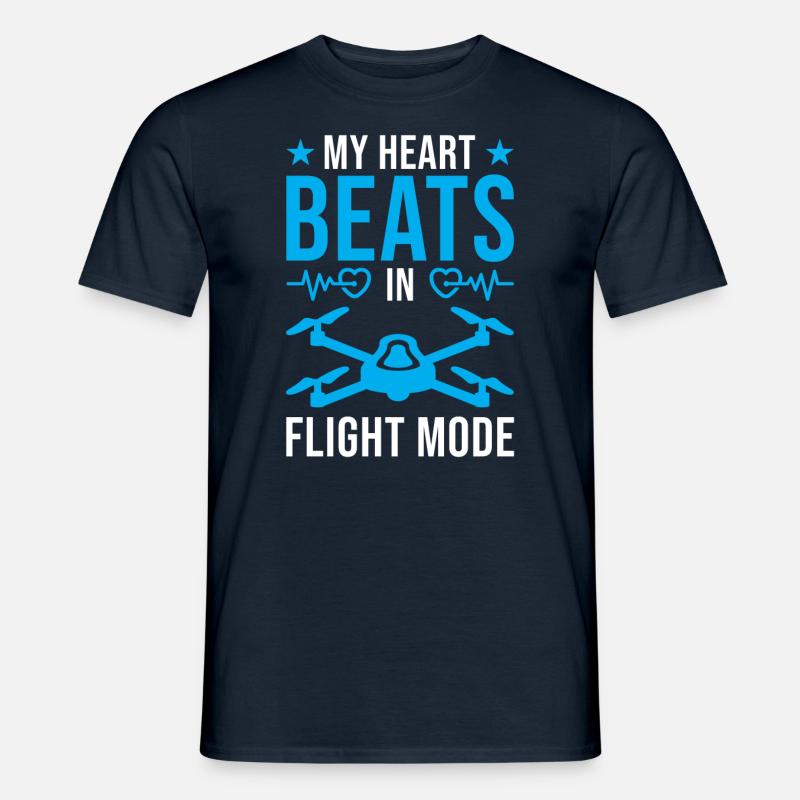 Drohnenpiloten-Design-Flugmodus - Männer T-Shirt - Navy