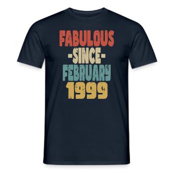 Fabuleux Février 1999 - T-shirt homme - marine - Devant - AI Model Male 178 light (178cm)
