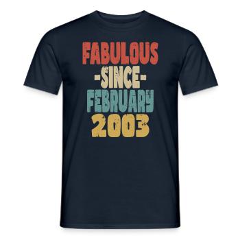 Fabuleux Février 2003 - T-shirt homme - marine - Devant - AI Model Male 178 light (178cm)