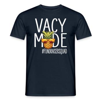 Spendenaktion Urlaub Vacy Mode Fundraisersquad - Männer T-Shirt - Navy - Vorne - AI Model Male 178 light (178cm)