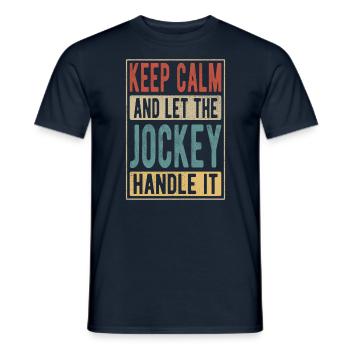 Jockey Retro Geschenk - Männer T-Shirt - Navy - Vorne - AI Model Male 178 light (178cm)