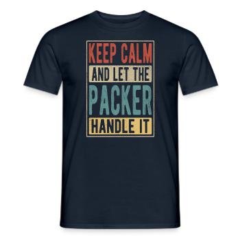 Packer Retro Geschenk - Männer T-Shirt - Navy - Vorne - AI Model Male 178 light (178cm)
