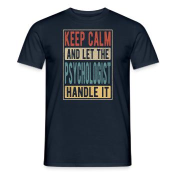 Psychologue rétro cadeau - T-shirt homme - marine - Devant - AI Model Male 178 light (178cm)