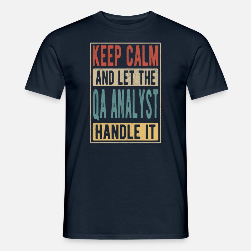Qa Analyst Retro Gift - Men's T-Shirt - navy