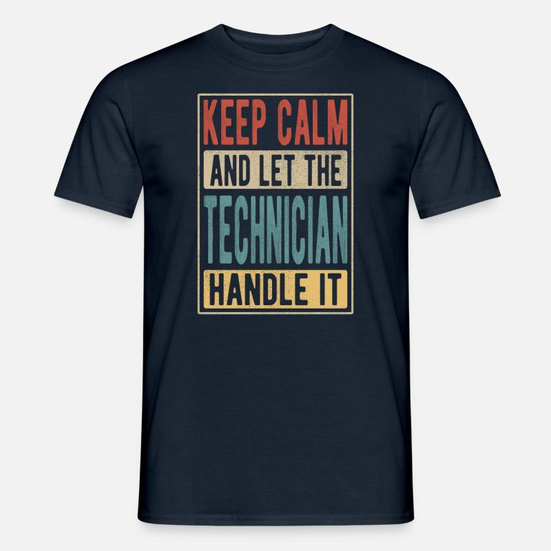 Techniker Retro Geschenk - Männer T-Shirt - Navy