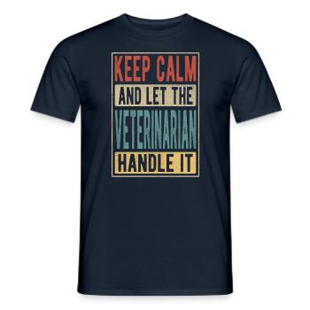 Tierarzt Retro Geschenk - Männer T-Shirt - Navy - Vorne - AI Model Male 178 light (178cm)