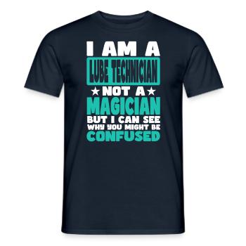 Lube Technician - Men's T-Shirt - navy - Front - AI Model Male 178 light (178cm)