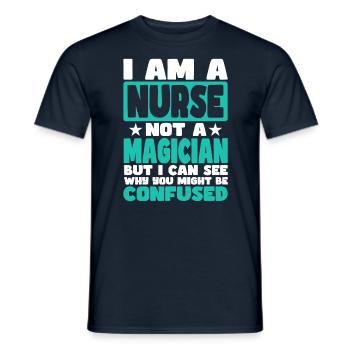 Nurse - Men's T-Shirt - navy - Front - AI Model Male 178 light (178cm)