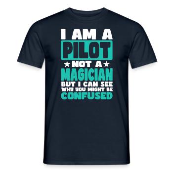 Pilot - Männer T-Shirt - Navy - Vorne - AI Model Male 178 light (178cm)