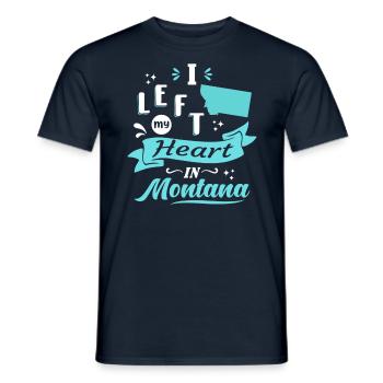 Montana Souvenir Amour - T-shirt homme - marine - Devant - AI Model Male 178 light (178cm)