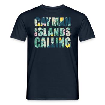 Vacances souvenirs aux îles Caïmans - T-shirt homme - marine - Devant - AI Model Male 178 light (178cm)