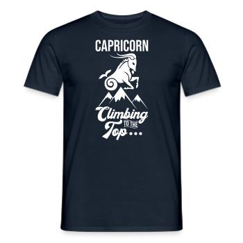 Capricorn Zodiac Sign Inspirational Quote - Men's T-Shirt - navy - Front - AI Model Male 178 light (178cm)